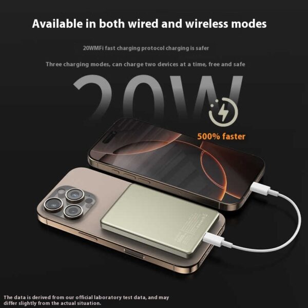 Ultra Thin Large Capacity Portable Magnetic Power Bank - Image 4