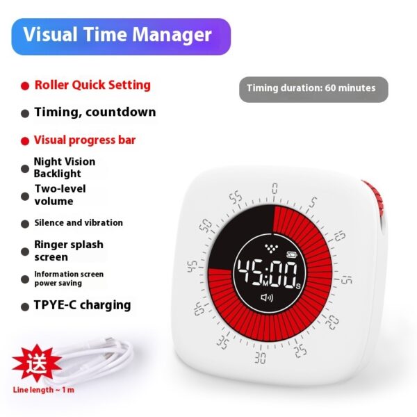 Visual Mute Time Manager Self-discipline Alarm Clock - Image 7