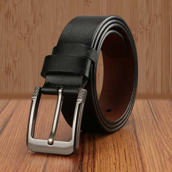 Men's Korean Style All-match Yellow Leather Trouser Belt - Image 4