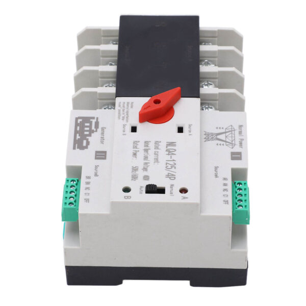 4P Dual Power Automatic Transfer Switch High Temperature Resistant Double Power Transfer Switch AC400V 100A - Image 4