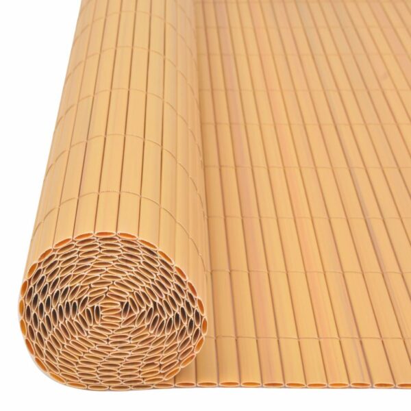 vidaXL Double-Sided Garden Fence PVC 90x500 cm Yellow