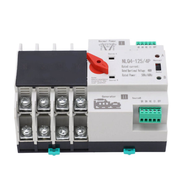 4P Dual Power Automatic Transfer Switch High Temperature Resistant Double Power Transfer Switch AC400V 100A - Image 9