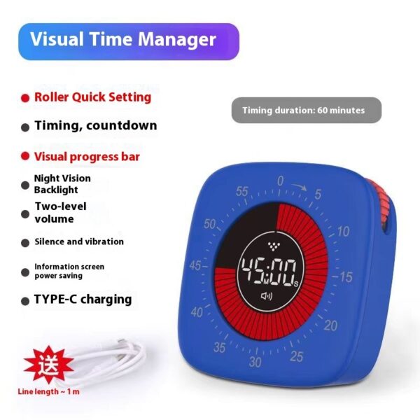 Visual Mute Time Manager Self-discipline Alarm Clock - Image 8