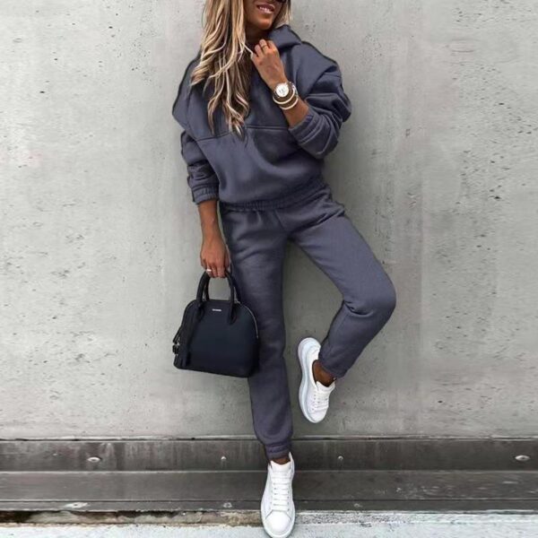 Women's New Hooded Sweatshirt Sports Suit - Image 7