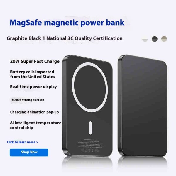 Small Portable Large Capacity Mini Magnetic Power Bank - Image 5