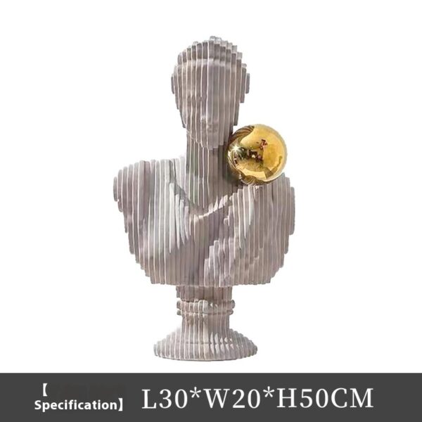 Modern Light Luxury Cut Female Character Art Sculpture Crafts Ornaments - Image 7
