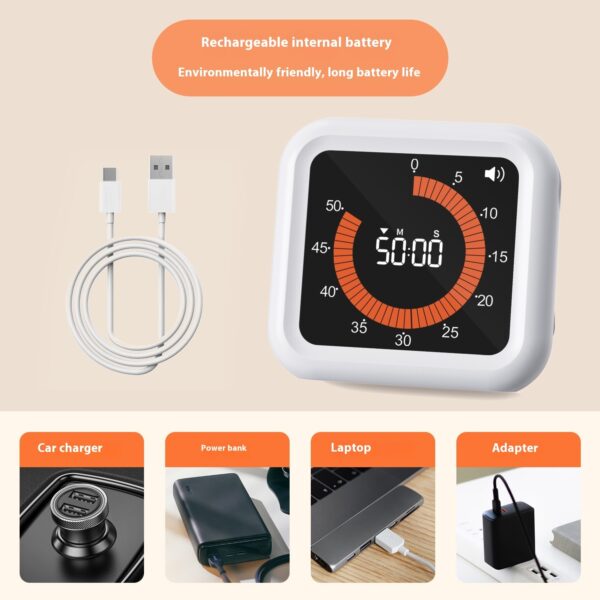 Visual Mute Time Manager Self-discipline Alarm Clock - Image 3