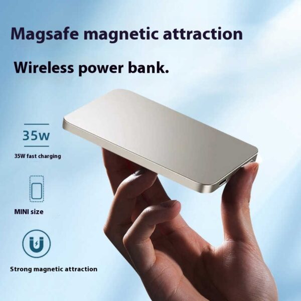 Ultra-thin Compact Portable Wireless Magnetic Power Bank